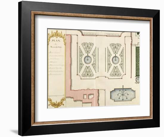 Recueil des "Plans des châteaux et jardins de Versailles en 1720" ; Composé pour Louis-Antoine de-Jean Chaufourier-Framed Giclee Print