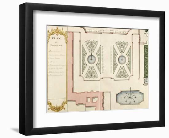 Recueil des "Plans des châteaux et jardins de Versailles en 1720" ; Composé pour Louis-Antoine de-Jean Chaufourier-Framed Giclee Print