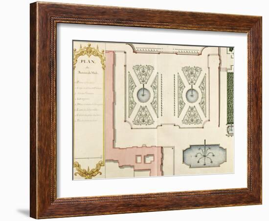 Recueil des "Plans des châteaux et jardins de Versailles en 1720" ; Composé pour Louis-Antoine de-Jean Chaufourier-Framed Giclee Print