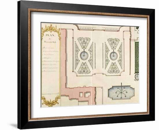 Recueil des "Plans des châteaux et jardins de Versailles en 1720" ; Composé pour Louis-Antoine de-Jean Chaufourier-Framed Giclee Print