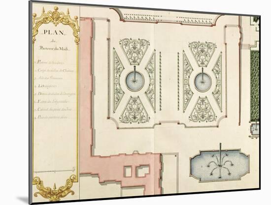 Recueil des "Plans des châteaux et jardins de Versailles en 1720" ; Composé pour Louis-Antoine de-Jean Chaufourier-Mounted Giclee Print