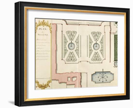 Recueil des "Plans des châteaux et jardins de Versailles en 1720" ; Composé pour Louis-Antoine de-Jean Chaufourier-Framed Giclee Print