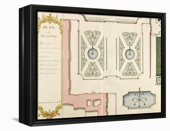 Recueil des "Plans des châteaux et jardins de Versailles en 1720" ; Composé pour Louis-Antoine de-Jean Chaufourier-Framed Premier Image Canvas