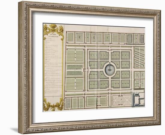 Recueil des "Plans des châteaux et jardins de Versailles en 1720" ; Composé pour Louis-Antoine de-Jean Chaufourier-Framed Giclee Print