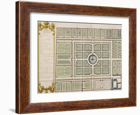 Recueil des "Plans des châteaux et jardins de Versailles en 1720" ; Composé pour Louis-Antoine de-Jean Chaufourier-Framed Giclee Print