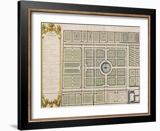 Recueil des "Plans des châteaux et jardins de Versailles en 1720" ; Composé pour Louis-Antoine de-Jean Chaufourier-Framed Giclee Print