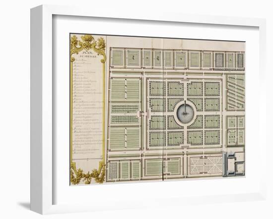 Recueil des "Plans des châteaux et jardins de Versailles en 1720" ; Composé pour Louis-Antoine de-Jean Chaufourier-Framed Giclee Print