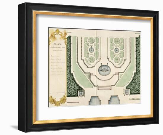 Recueil des "Plans des châteaux et jardins de Versailles en 1720" ; Composé pour Louis-Antoine de-Jean Chaufourier-Framed Giclee Print