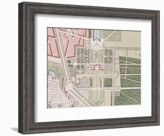 Recueil des "Plans des châteaux et parcs de Versailles, Trianon et Marly vers 1732" ; Relié aux-Pierre Prieur-Framed Giclee Print