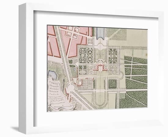 Recueil des "Plans des châteaux et parcs de Versailles, Trianon et Marly vers 1732" ; Relié aux-Pierre Prieur-Framed Giclee Print