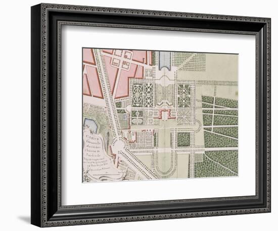 Recueil des "Plans des châteaux et parcs de Versailles, Trianon et Marly vers 1732" ; Relié aux-Pierre Prieur-Framed Giclee Print