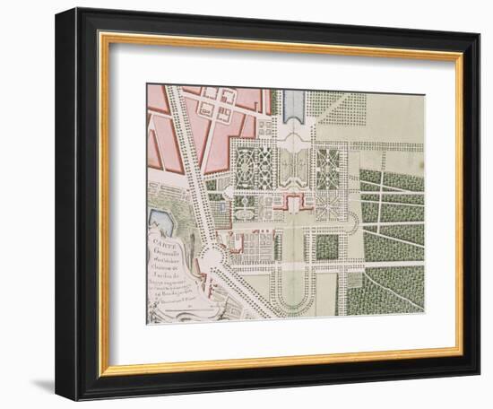 Recueil des "Plans des châteaux et parcs de Versailles, Trianon et Marly vers 1732" ; Relié aux-Pierre Prieur-Framed Giclee Print