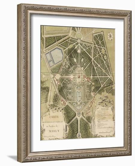 Recueil des "Plans des châteaux et parcs de Versailles, Trianon et Marly vers 1732" ; Relié aux-Pierre Prieur-Framed Giclee Print