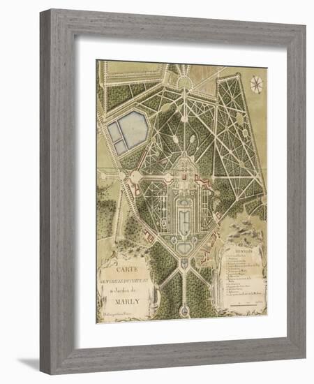 Recueil des "Plans des châteaux et parcs de Versailles, Trianon et Marly vers 1732" ; Relié aux-Pierre Prieur-Framed Giclee Print