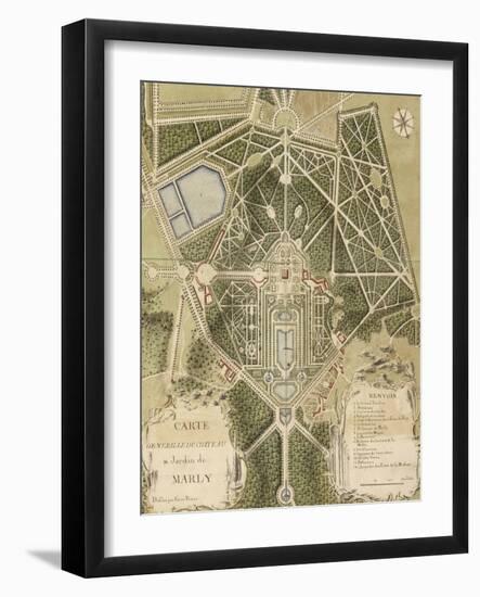 Recueil des "Plans des châteaux et parcs de Versailles, Trianon et Marly vers 1732" ; Relié aux-Pierre Prieur-Framed Giclee Print