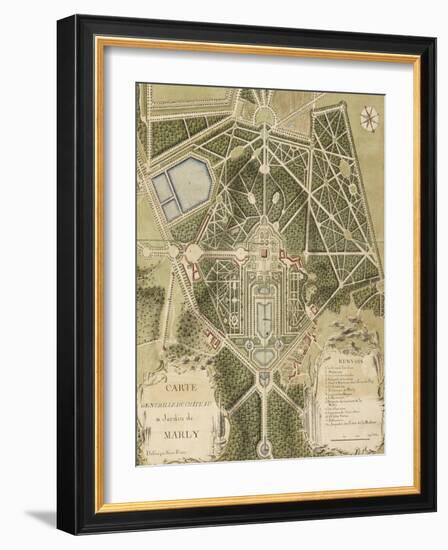 Recueil des "Plans des châteaux et parcs de Versailles, Trianon et Marly vers 1732" ; Relié aux-Pierre Prieur-Framed Giclee Print