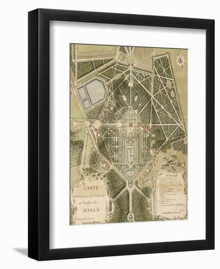 Recueil des "Plans des châteaux et parcs de Versailles, Trianon et Marly vers 1732" ; Relié aux-Pierre Prieur-Framed Giclee Print
