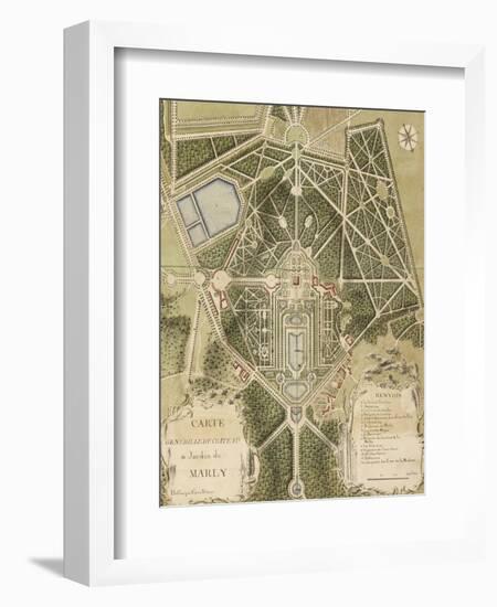 Recueil des "Plans des châteaux et parcs de Versailles, Trianon et Marly vers 1732" ; Relié aux-Pierre Prieur-Framed Giclee Print