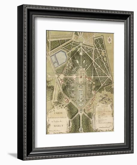 Recueil des "Plans des châteaux et parcs de Versailles, Trianon et Marly vers 1732" ; Relié aux-Pierre Prieur-Framed Giclee Print