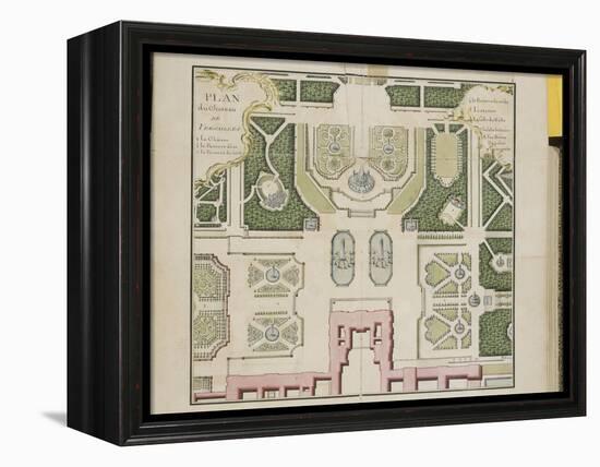 Recueil des "Plans des châteaux et parcs de Versailles, Trianon et Marly vers 1732" ; Relié aux-Pierre Prieur-Framed Premier Image Canvas