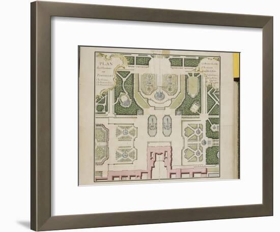 Recueil des "Plans des châteaux et parcs de Versailles, Trianon et Marly vers 1732" ; Relié aux-Pierre Prieur-Framed Giclee Print