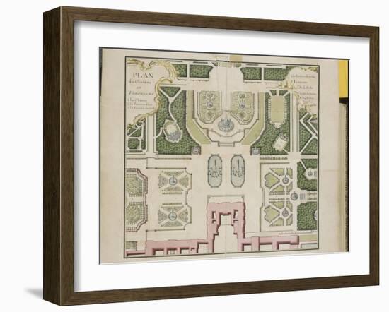 Recueil des "Plans des châteaux et parcs de Versailles, Trianon et Marly vers 1732" ; Relié aux-Pierre Prieur-Framed Giclee Print