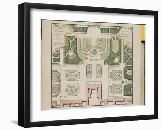 Recueil des "Plans des châteaux et parcs de Versailles, Trianon et Marly vers 1732" ; Relié aux-Pierre Prieur-Framed Giclee Print