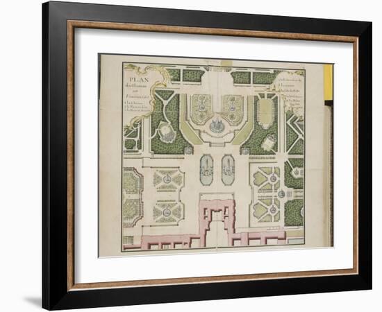 Recueil des "Plans des châteaux et parcs de Versailles, Trianon et Marly vers 1732" ; Relié aux-Pierre Prieur-Framed Giclee Print