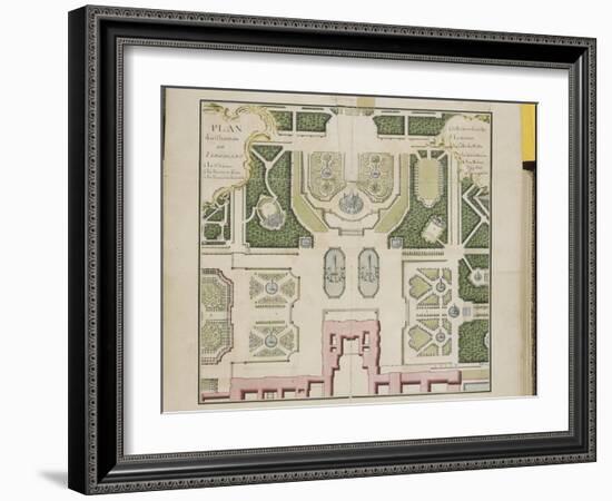 Recueil des "Plans des châteaux et parcs de Versailles, Trianon et Marly vers 1732" ; Relié aux-Pierre Prieur-Framed Giclee Print