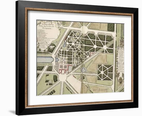 Recueil des "Plans des châteaux et parcs de Versailles, Trianon et Marly vers 1732" ; Relié aux-Pierre Prieur-Framed Giclee Print