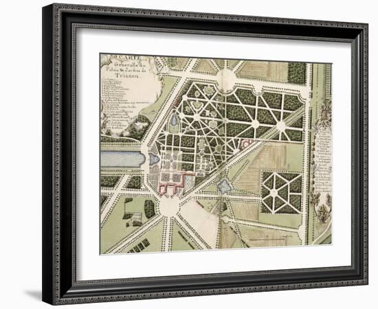 Recueil des "Plans des châteaux et parcs de Versailles, Trianon et Marly vers 1732" ; Relié aux-Pierre Prieur-Framed Giclee Print