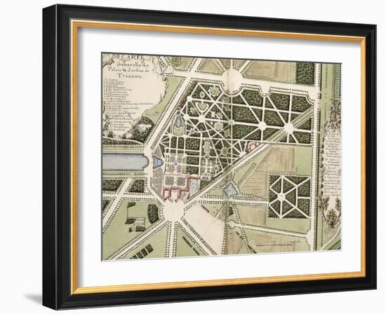 Recueil des "Plans des châteaux et parcs de Versailles, Trianon et Marly vers 1732" ; Relié aux-Pierre Prieur-Framed Giclee Print