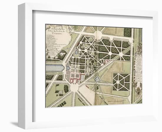 Recueil des "Plans des châteaux et parcs de Versailles, Trianon et Marly vers 1732" ; Relié aux-Pierre Prieur-Framed Giclee Print