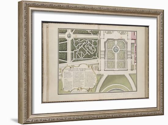 Recueil des "Plans des châteaux et parcs de Versailles, Trianon et Marly vers 1732" ; Relié aux-Pierre Prieur-Framed Giclee Print