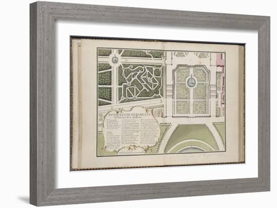 Recueil des "Plans des châteaux et parcs de Versailles, Trianon et Marly vers 1732" ; Relié aux-Pierre Prieur-Framed Giclee Print