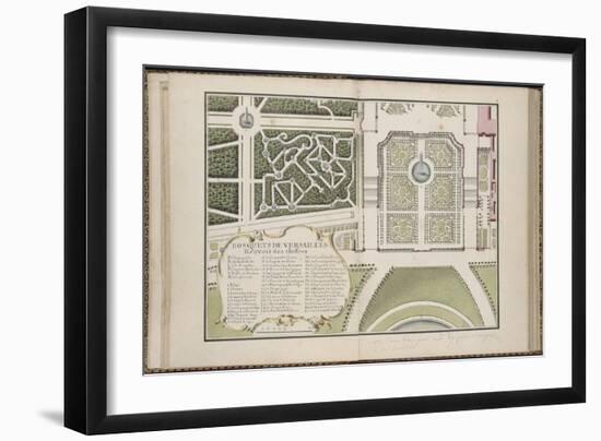 Recueil des "Plans des châteaux et parcs de Versailles, Trianon et Marly vers 1732" ; Relié aux-Pierre Prieur-Framed Giclee Print