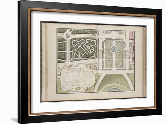 Recueil des "Plans des châteaux et parcs de Versailles, Trianon et Marly vers 1732" ; Relié aux-Pierre Prieur-Framed Giclee Print