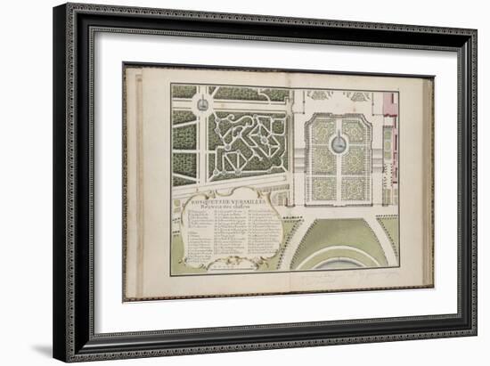 Recueil des "Plans des châteaux et parcs de Versailles, Trianon et Marly vers 1732" ; Relié aux-Pierre Prieur-Framed Giclee Print