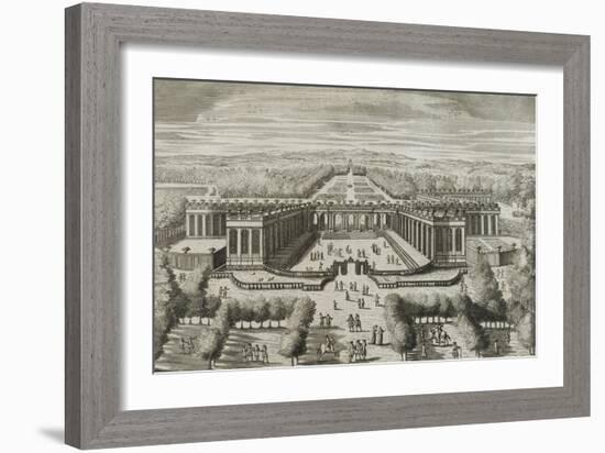 Recueil des "Plans, Profils et Elévations du Château de Versailles..." : planche 47 : vue-Pierre Lepautre-Framed Giclee Print