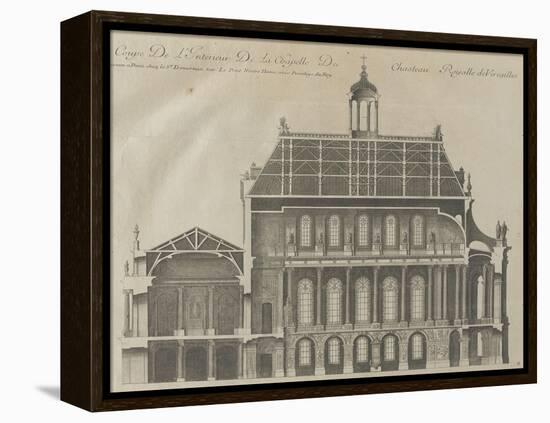 Recueil des "Plans, Profils et Elévations du Château de Versailles..." : planche 9 : coupe-Pierre Lepautre-Framed Premier Image Canvas