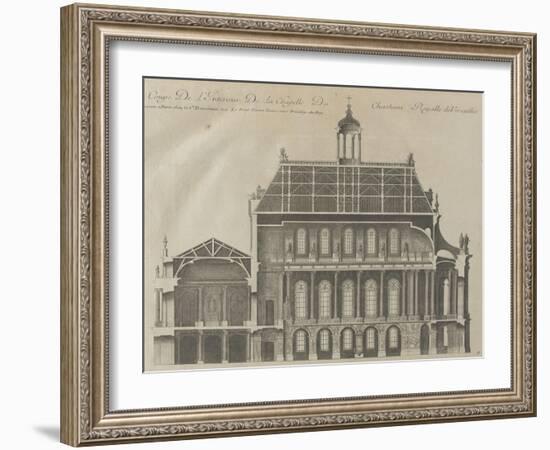 Recueil des "Plans, Profils et Elévations du Château de Versailles..." : planche 9 : coupe-Pierre Lepautre-Framed Giclee Print