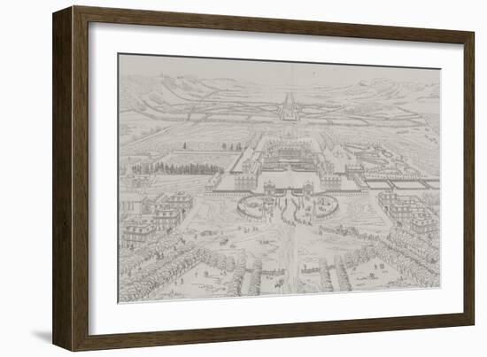 Recueil " Domaine de la Couronne " - Palais de Versailles : Planche 2 : vue perspective du château-null-Framed Giclee Print