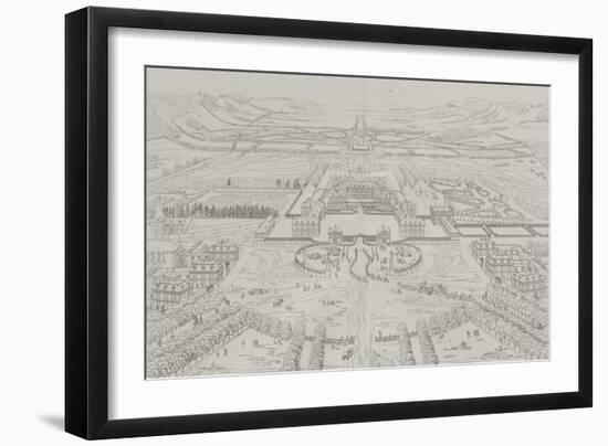 Recueil " Domaine de la Couronne " - Palais de Versailles : Planche 2 : vue perspective du château-null-Framed Giclee Print