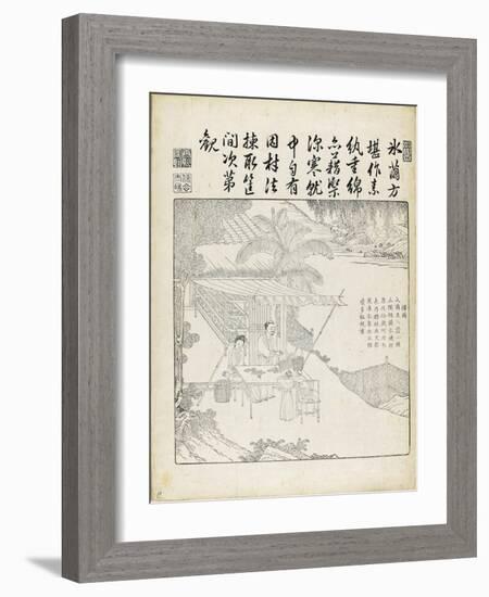 Recueil du Yuzhi gengzhitu "tableau du labourage et du tissage"-null-Framed Giclee Print