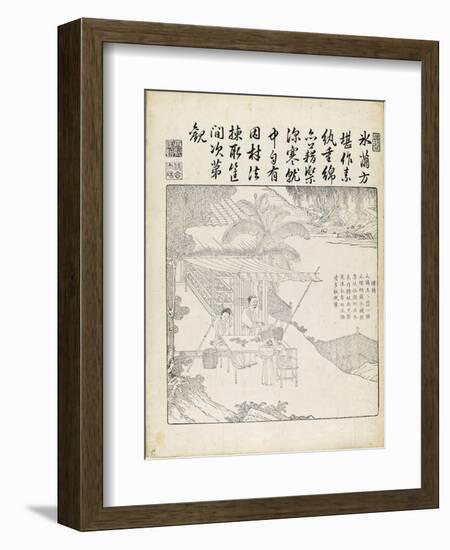 Recueil du Yuzhi gengzhitu "tableau du labourage et du tissage"-null-Framed Giclee Print