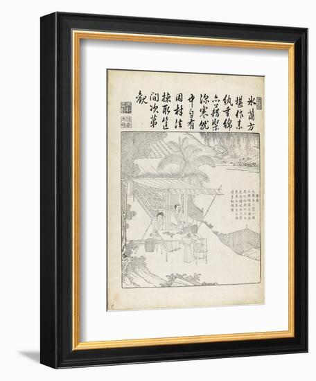 Recueil du Yuzhi gengzhitu "tableau du labourage et du tissage"-null-Framed Giclee Print