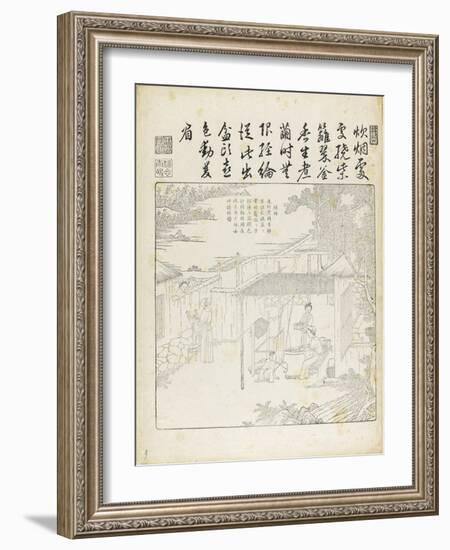 Recueil du Yuzhi gengzhitu "tableau du labourage et du tissage"-null-Framed Giclee Print