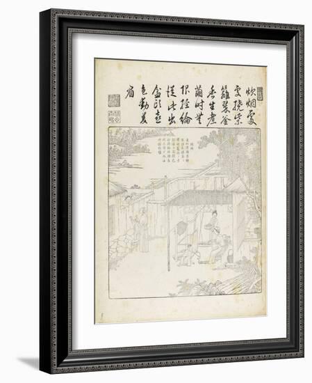 Recueil du Yuzhi gengzhitu "tableau du labourage et du tissage"-null-Framed Giclee Print