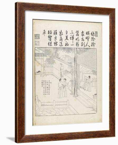 Recueil du Yuzhi gengzhitu "tableau du labourage et du tissage"-null-Framed Giclee Print