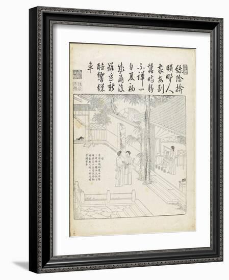 Recueil du Yuzhi gengzhitu "tableau du labourage et du tissage"-null-Framed Giclee Print